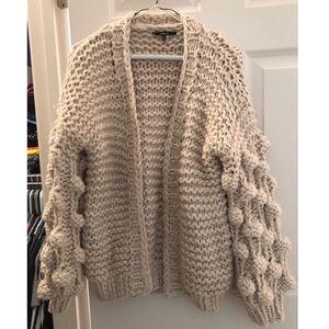 Knit Bubble Sleeve Cardigan!